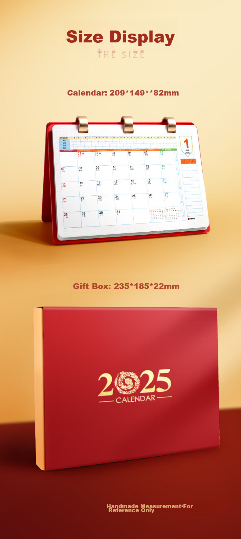 Jinzhi 2026 Leather Calendar, Horse Year Gift Box/red, 2025 Calendar Notebook, Monthly Calendar, Year Calendar, Weekly Calendar, Planner Book, Office Desktop Decoration, Office Gift 16