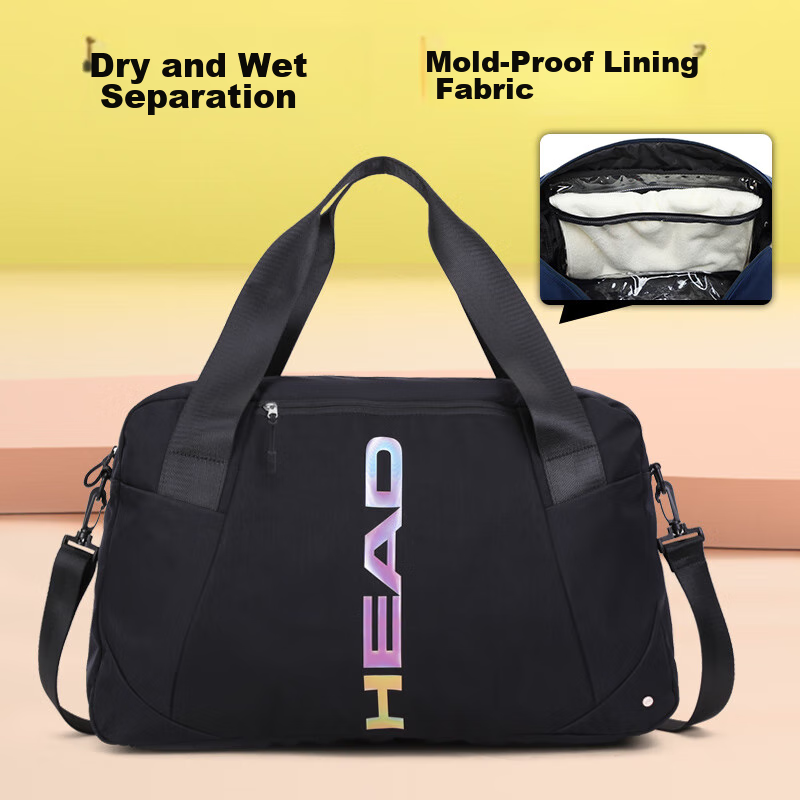 HEAD Tennis Bag with Wet And Dry Separation, Travel Bag for Men, Handheld Badminton Bag, Sports Fitness Bag, Peak Ball Bag for Women, Swimming Bag