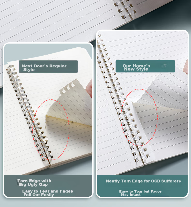 Wengu English Spiral Notebook, 80 Sheets, Simple Design, Aesthetically Pleasing, College Student Homework Book, Office Work Journal, SXQ-008 7