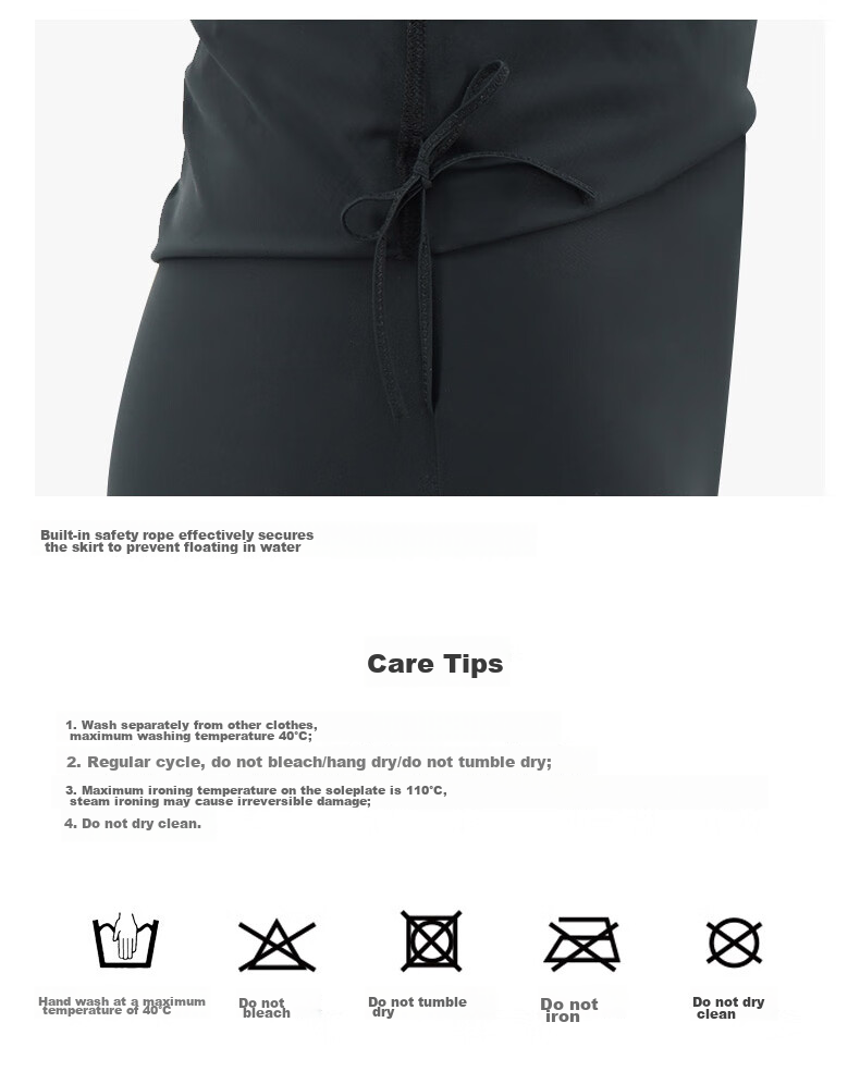 BALNEAIRE Little Black Dress Series One-Piece Swimsuit Dress Style Hot Spring Shaping Swimwear for Curvy Figures, Chlorine-Resistant 61447 2XL 10