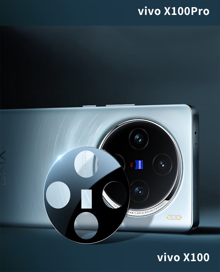ESCASE vivo X100SPro Camera Lens Film X100Pro HD Tempered Glass Film AR Anti-reflective Full Coverage Mobile Phone Rear Camera Protective Film Anti-drop Anti-fingerprint Anti-glare Ultra-thin 15