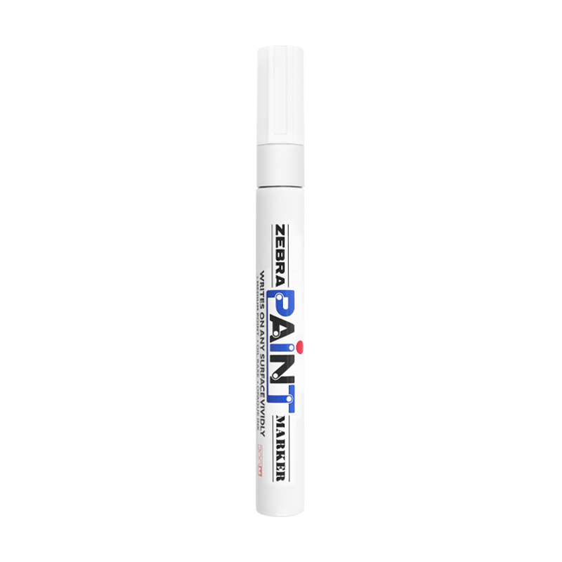 ZEBRA Paint Marker, Oil-Based Permanent Marker, Large Logistics Pen Signature Pen/Marker, PAINT-MOP White, Single Pe