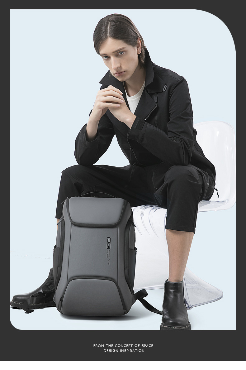 Bange Business Backpack for Men, Travel And College Student Schoolbag, Gift, Casual Travel Backpack, 17-Inch Laptop Bag, 7267 Gray 8