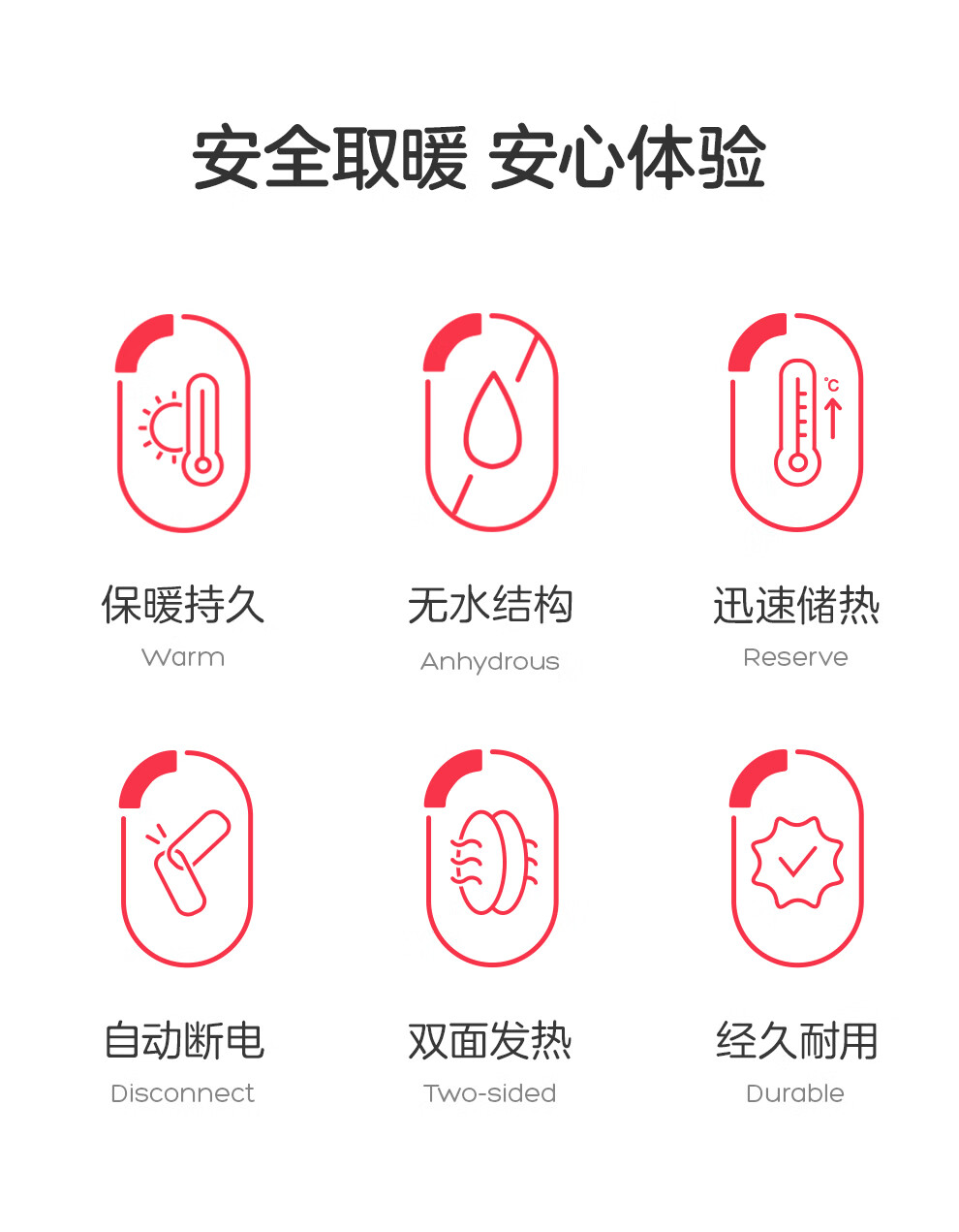 RAINBOW Hand Warmer, Electric Hand Warmer, Foot And Body Warmer, Rechargeable (Medium Size), Red 4