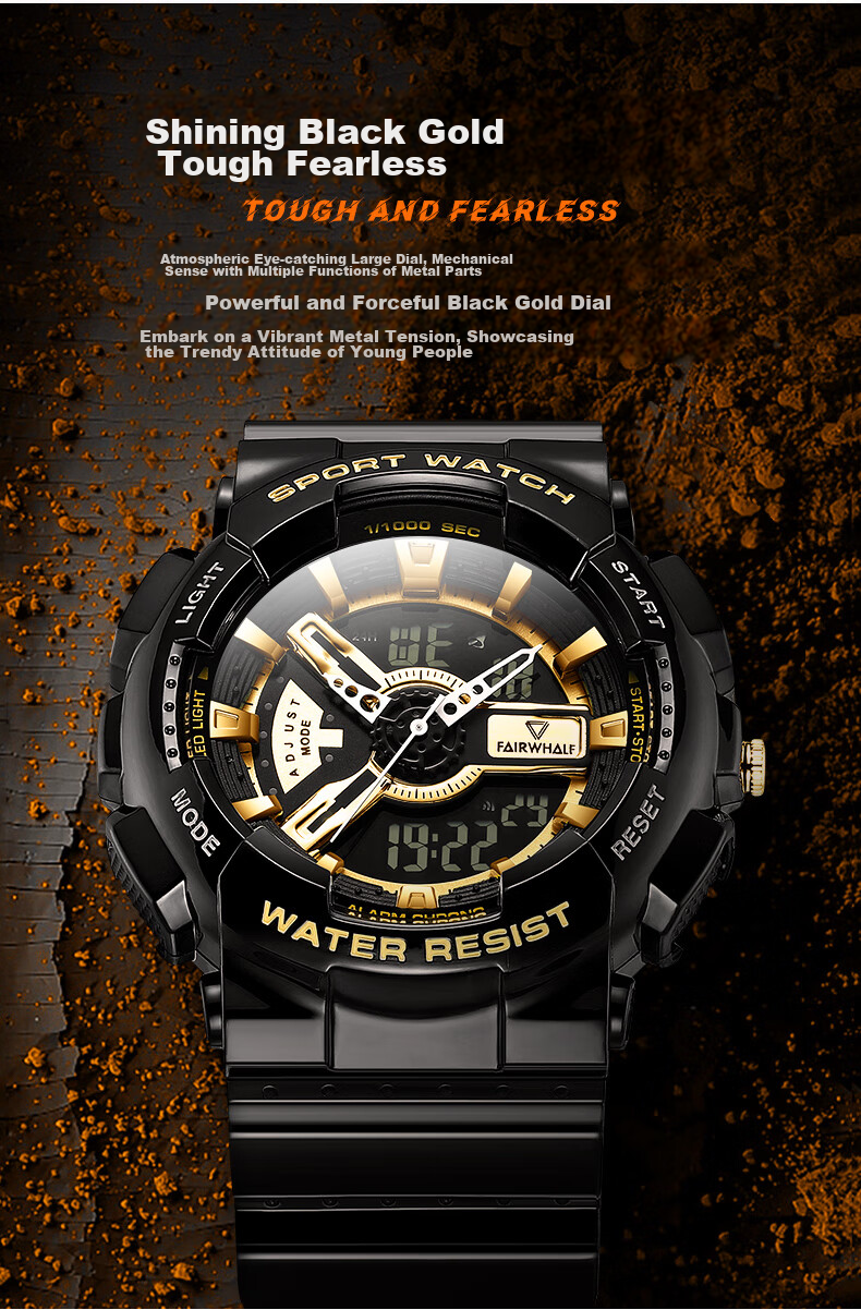 MARK FAIRWHALE Watch for Men, Women, Children And Students, Electronic Waterproof Sports Outdoor Watch, Holiday And Birthday Gift, Model 4340 4