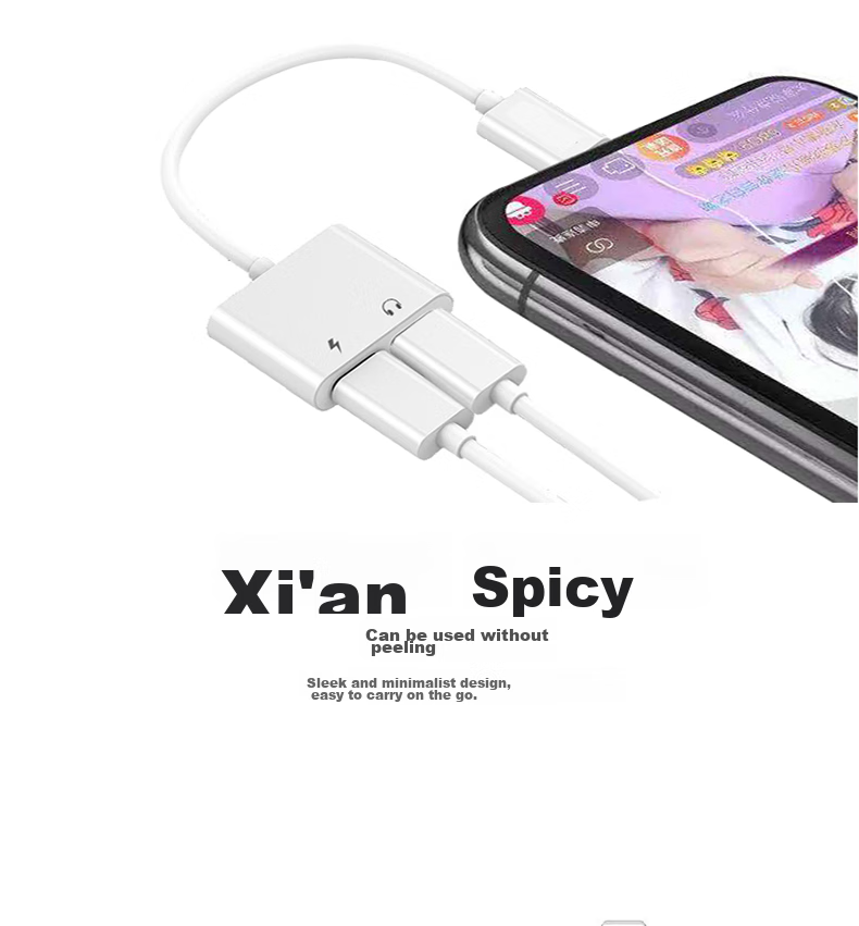 Bkayp Apple Earphone Adapter, Lightning Converter, Compatible with IPhone And IPad, No Interference for Live Streaming, Four-In Plug-And, for Watching Shows And Gaming 3