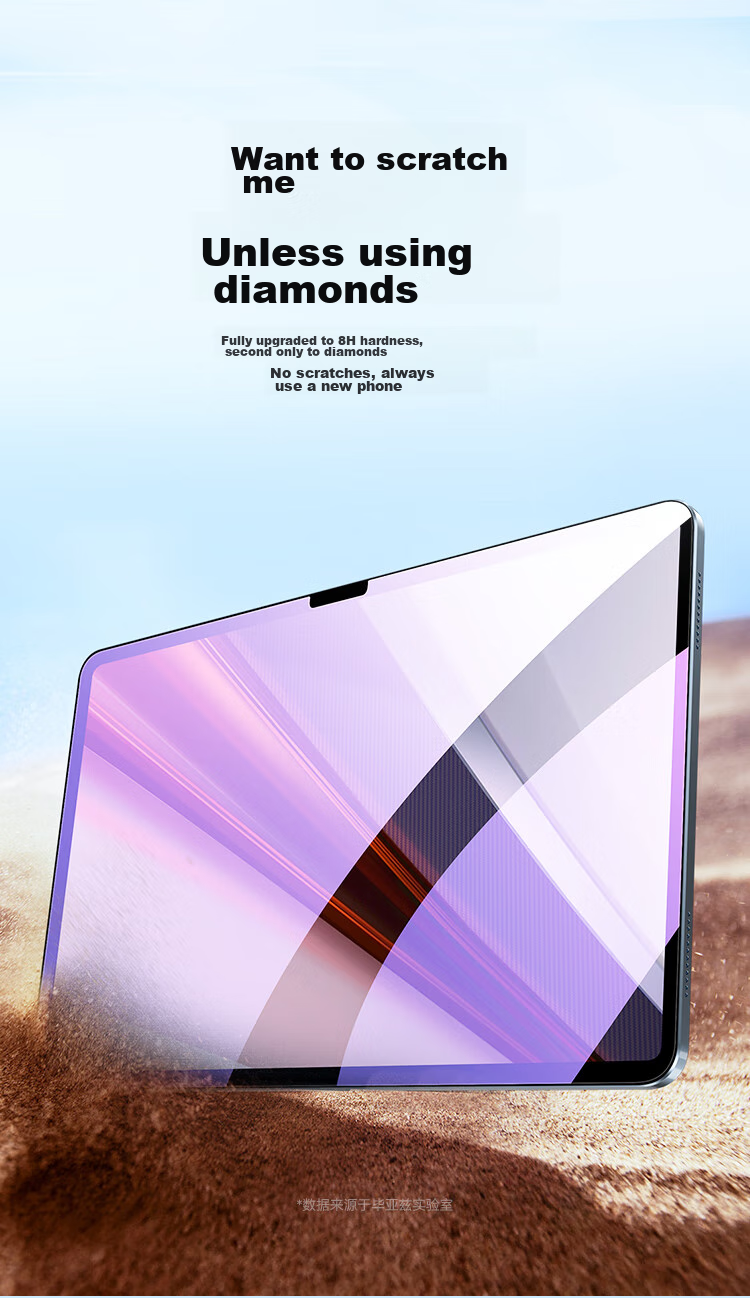BIAZE Tempered Glass Screen Protector for Vivo/iQOO Tablet, 2023 Model, 11.5-Inch Pad Air, Anti-Blue Light Film, Scratch-Resistant, Full-Screen Coverage Film, PM206 Blue Light Protectio 3