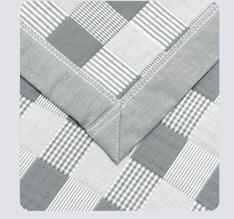 Yuanshenghuo 100% Xinjiang Cotton Pillowcase, Household Anti-Head Oil Pillow Cover, Extra Large And Thick, One Pair Gray Plaid 55*80cm 10