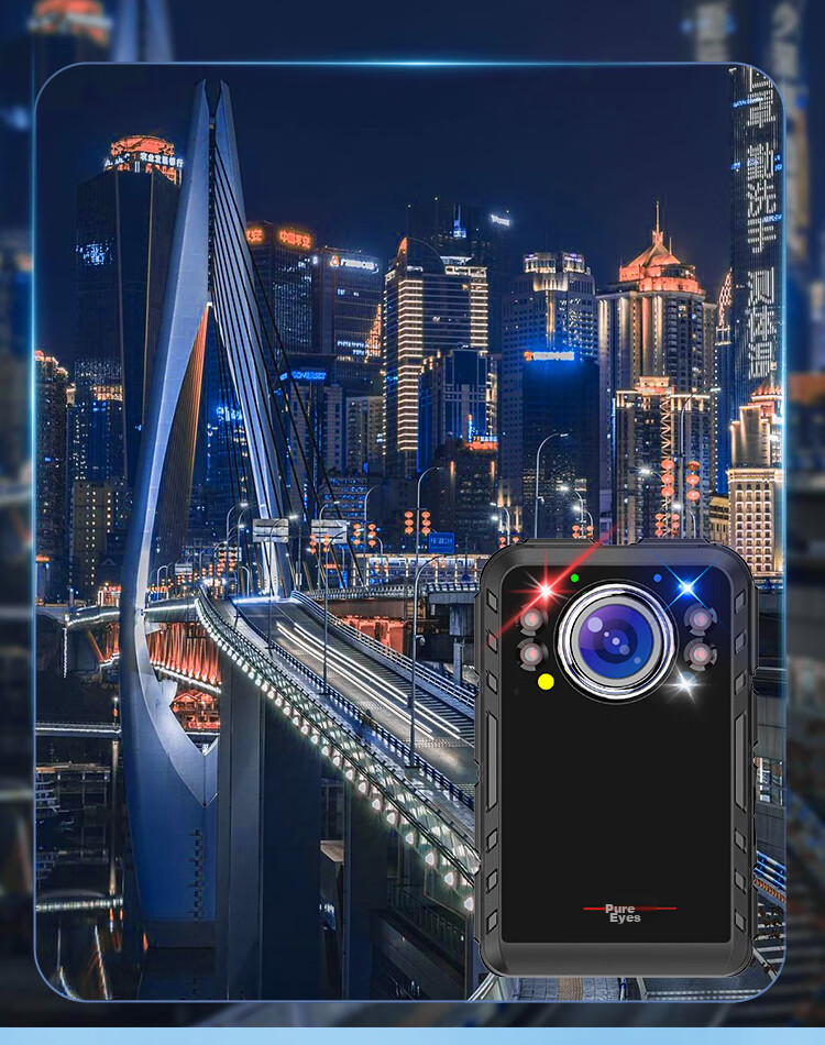 Pufayan B1 Law Enforcement Body Camera, Mini Portable Chest-Mounted Recorder, 2K High-Definition Video, Infrared Night Vision, 32GB 12