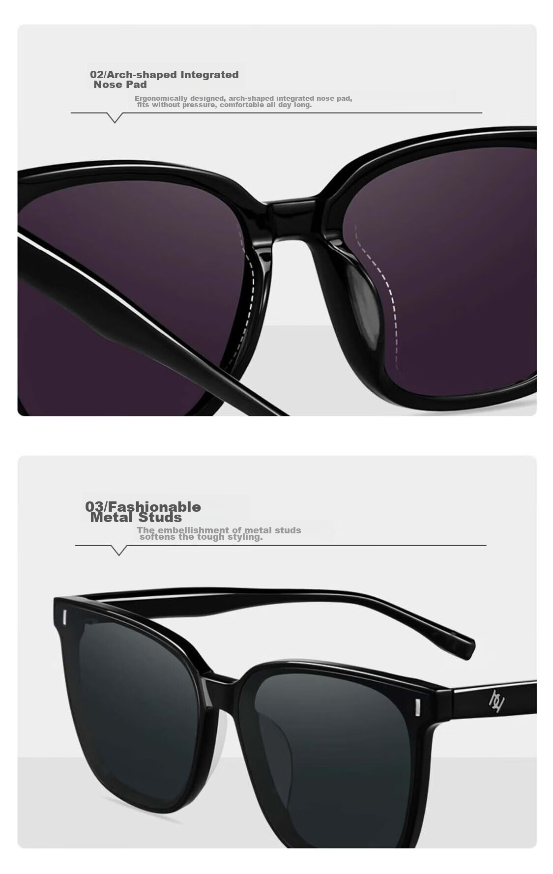 HELEN KELLER Polarized Sunglasses, UV Protection, Fashionable Large Frame Sunglasses for Men And Women, Driving Glasses 14