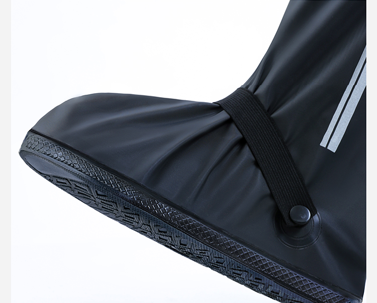 BWNK High Tube Rain Boot Covers Hiking Thickened Non-Slip Sandproof Foot Covers Outdoor Portable Unisex Rain Boots M Size Black 23