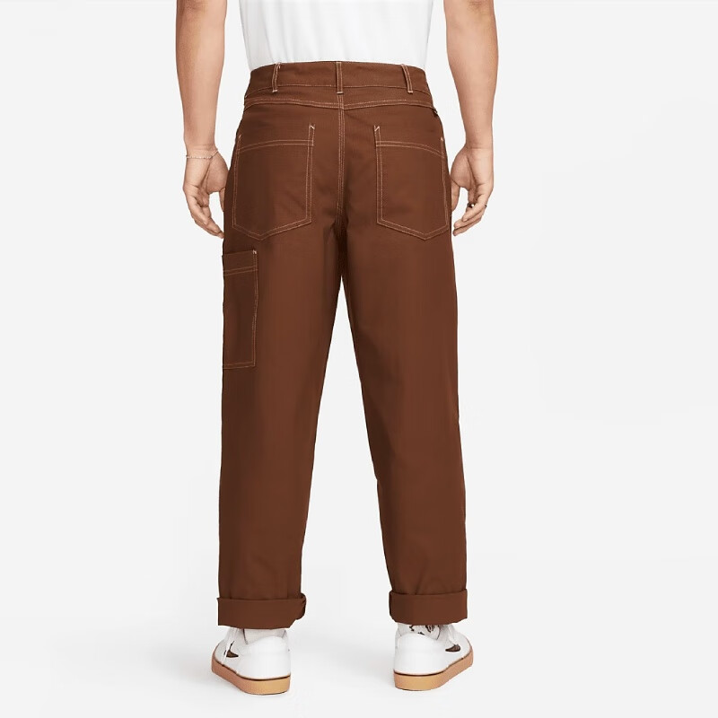 NIKE Men's Sports Pants, Spring And Autumn Woven Straight-Leg Cargo Pants, Versatile Casual Style, FZ5766-281, Dark Khaki, Size 30/32 8