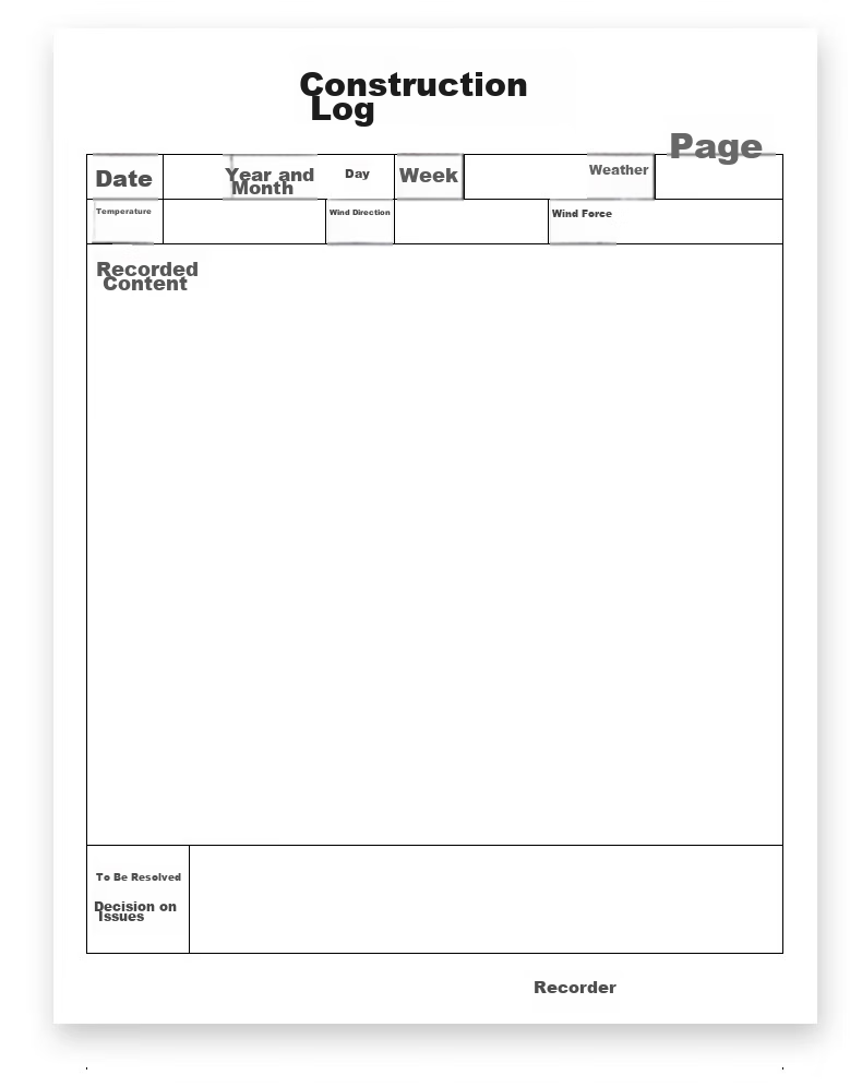 Touch Fish 10-Pack Construction Site Engineering Company Unit Work Record Notebook, 16K Safety Log (10-Pack), 34 Pages Per Book 7