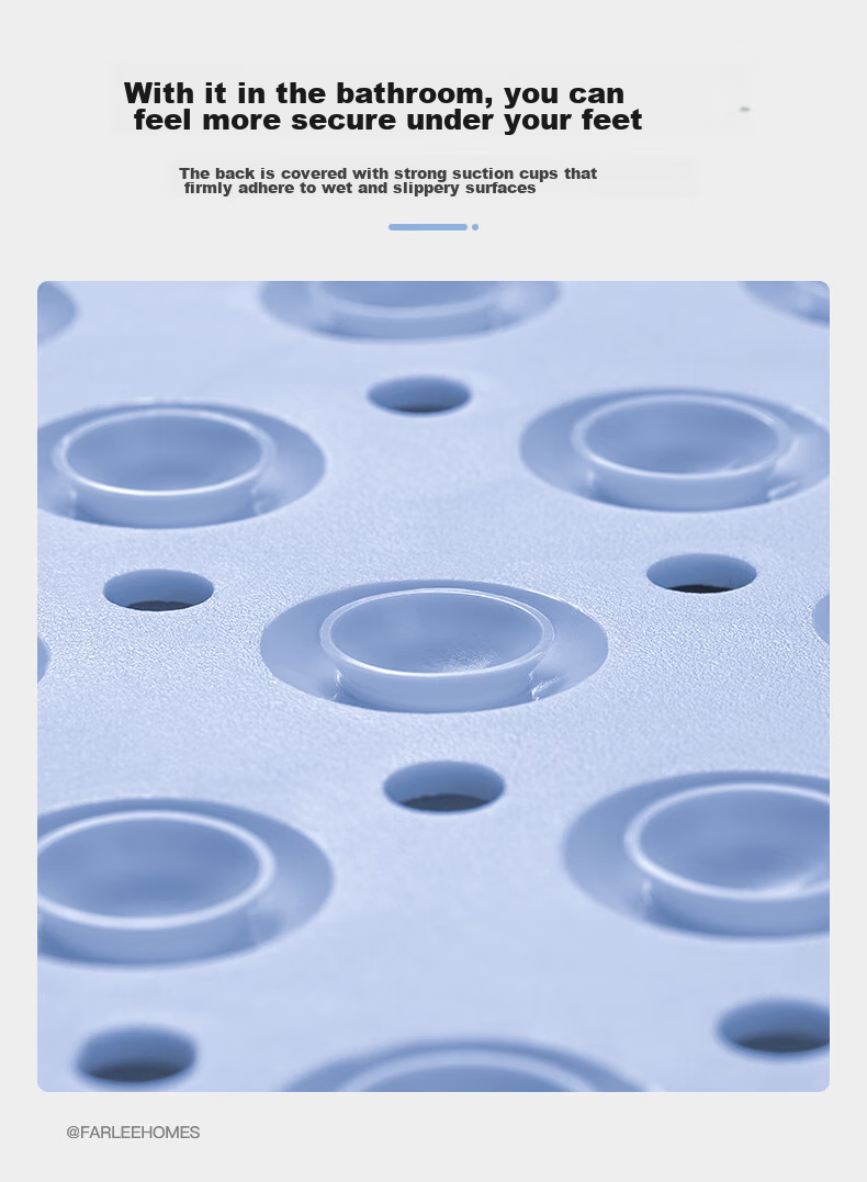 FARLEEHOMES Bathroom Non-Slip Mat, Shower Room Bath Mat, Elderly Anti-Fall Mat, Toilet Water Barrier Non-Slip Foot Mat 8