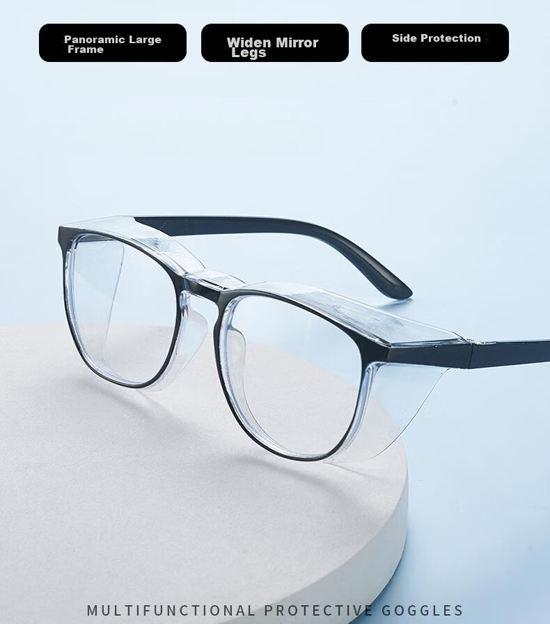 Cuntiandaofu Windproof Goggles, Pollen-Proof Glasses, Blue Light Blocking Glasses, Soft Protection, Anti-Fog And Blue Light Blocking Clear Frame Glasses 4