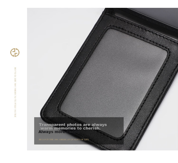 GOLF Top-Grain Leather Men's Card Holder, Multifunctional Driver's License/ID Card Holder, Large Capacity Document Case, Gift for Men, Business Card Holder, Coin Purse, 5V328451J Black 19