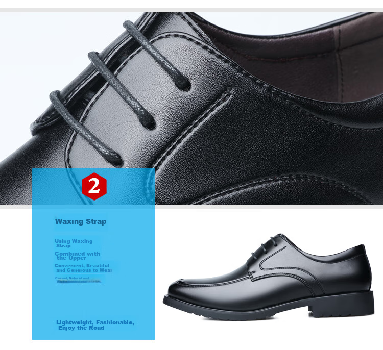 Poitulas Men's Lace-Up Lightweight Versatile Formal Business Casual Shoes, Low-Top Wear-Resistant, 9333 Black, Size 44 7