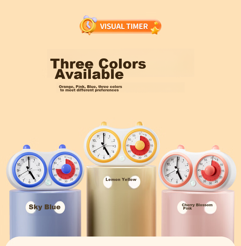 QT-TIMER Visual Timer Alarm Clock, 2026 New Model for Students, Wake-Up Aid, Electronic Clock, Self-Discipline Countdown Timer, Time Management Tool, Birthday Gift for Boys And Girls 26