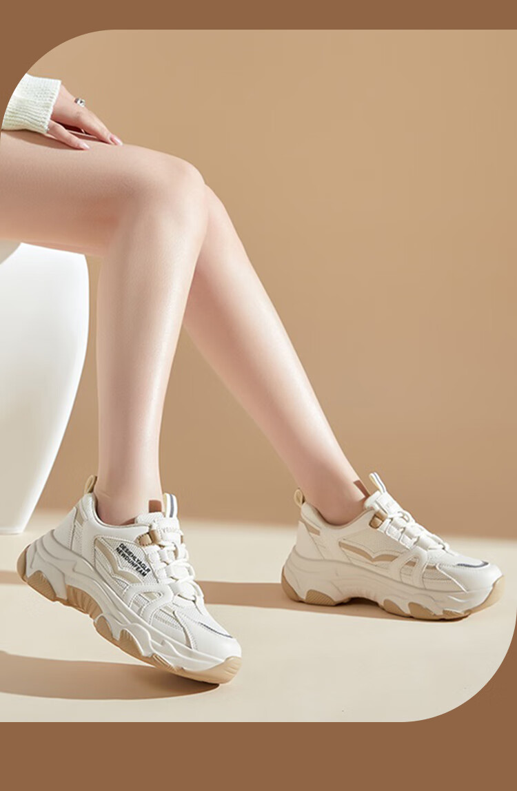 Yierkang Women's Chunky Sneakers, Lightweight And Versatile Casual Shoes for Spring And Summer, Outdoor Thick-Soled Sports Shoes, Simple Breathable Comfortable Footwear for Wome 15