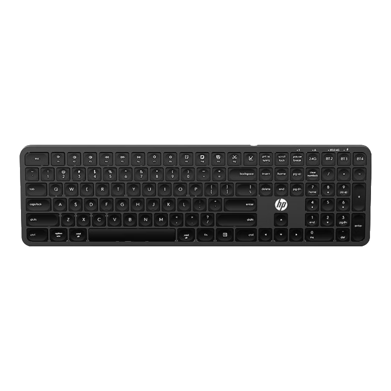 HP K241 Wireless Bluetooth Dual-Mode Scissor-Spring Thin Office Keyboard, 104-Key Full Wired Keyboard with Scissor-Spring Mechanism, Quiet Laptop And Desktop Keyboard
