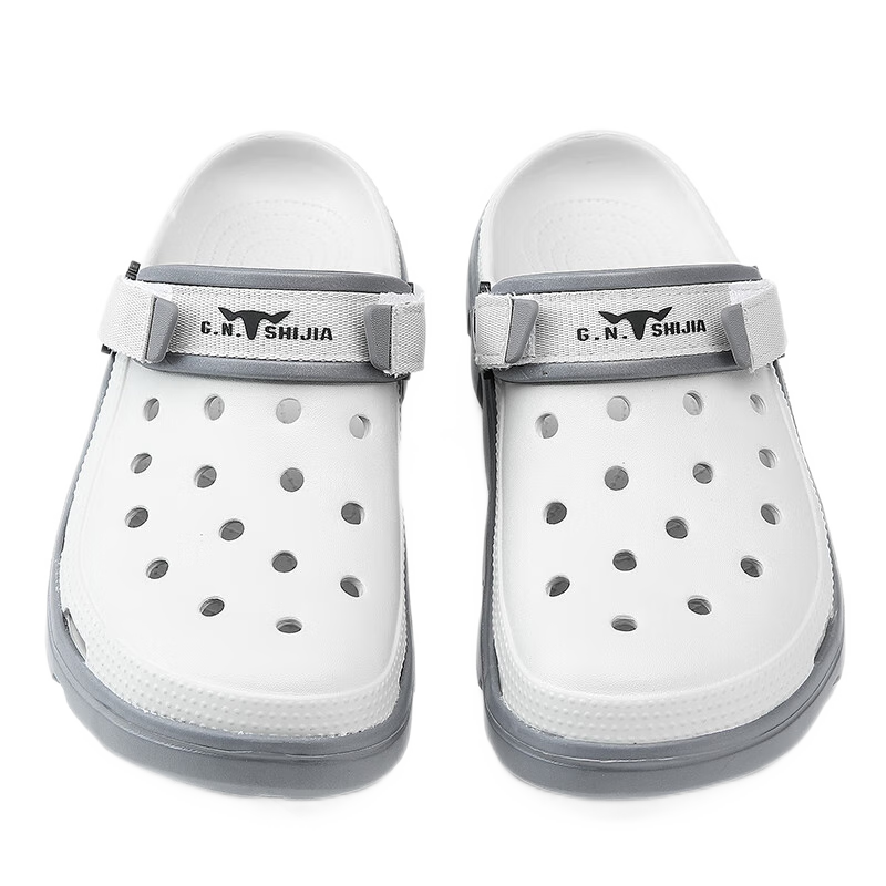 G.N.Shi Jia, Men's Summer Outdoor Sandals, Thick-Soled Closed-Toe Beach Slippers, Height-Increasing, for Casual Wear