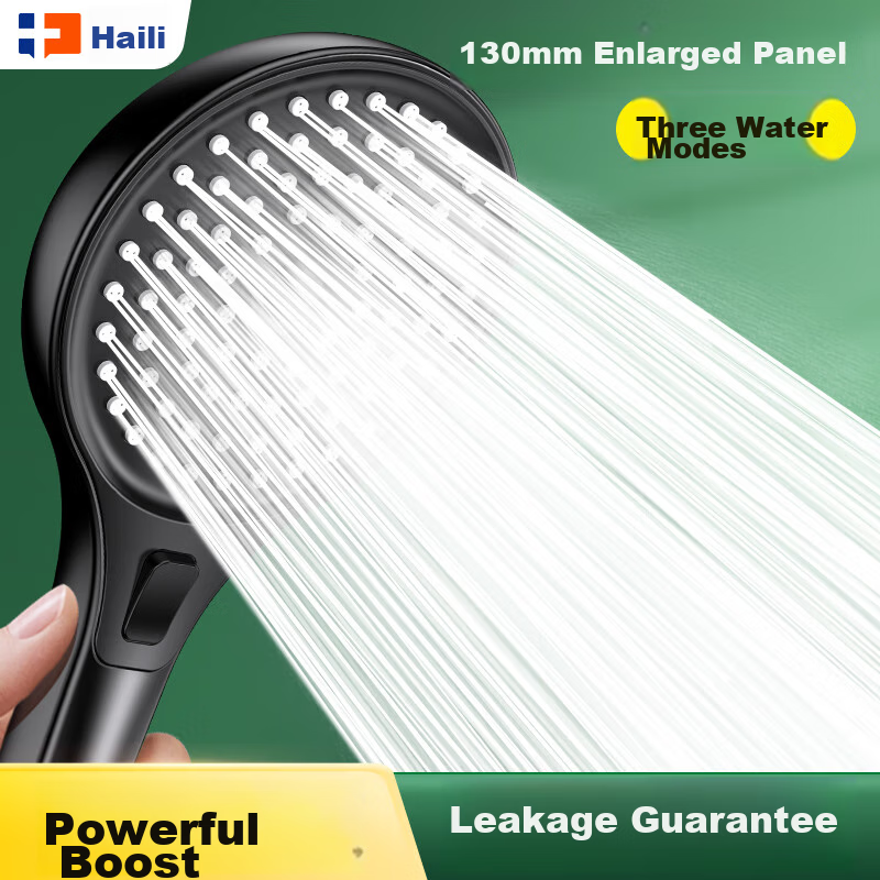 Haili German Large Panel Shower Pressure-Boosting Head, Bathroom Bathing High-Pressure Handheld Shower Head, Single Head ZH242