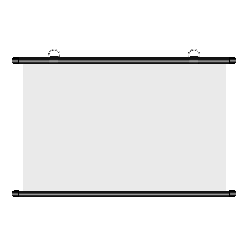 HONGYING 100-Inch 16:9 High-Definition 3D/4K Wall-Mounted Projection Screen, No Drilling Required, Easy Installation, Projector Hook Screen, Home Projector Screen, Movable And Rollable
