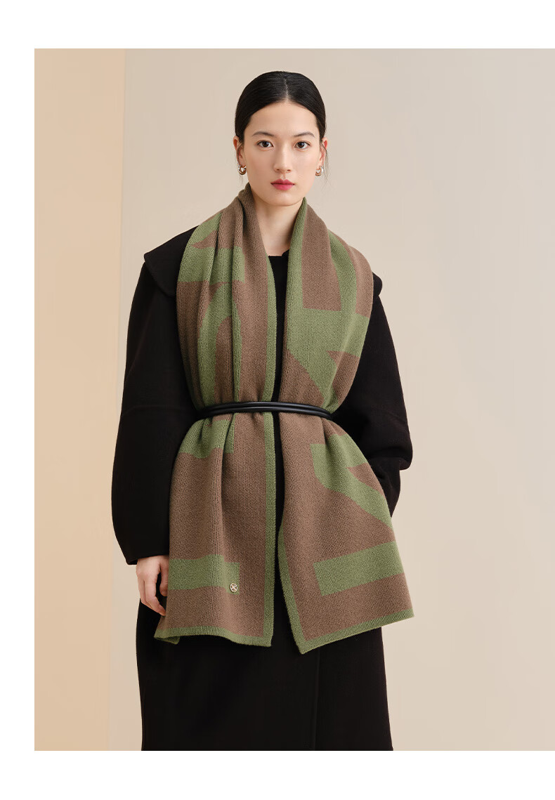 Wanshili WENSLI Pure Wool Scarf for Women, Winter Style Neck Warmer, Birthday Gift for Girlfriend, Gift Box Set, W Dajie World 22
