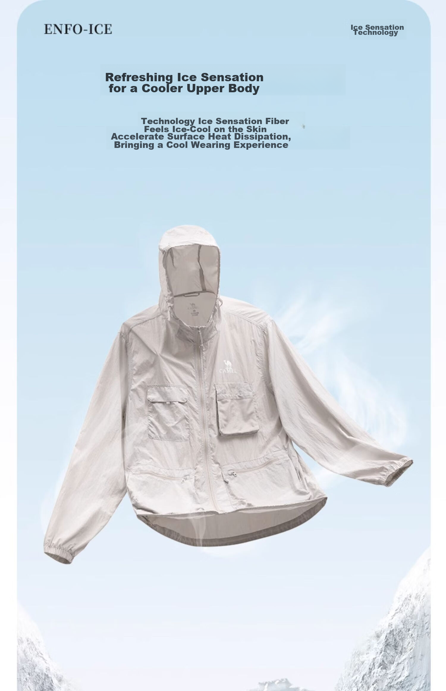 CAMEL Outdoor Workwear Sun Protection Jacket, UV-Resistant, Lightweight, Breathable, Casual Coat, A34BAEO054, 2XL 9