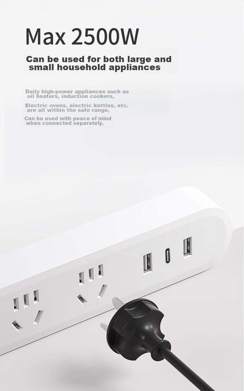 Jiwuqingzhi Multifunctional USB Colorful Power Strip with Type-C Port, 30W Fast Charging PD Power Strip/Extension Cord/Power Bar, Compatible with Apple 16, Huawei, Xiaomi Phones, Tablets, IPad 5