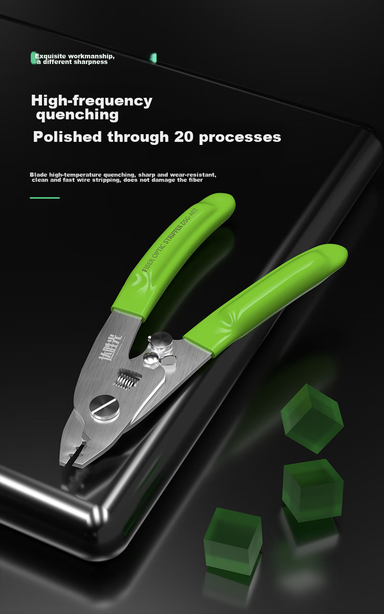 Dashengguang Fiber Optic Miller Clamp, Three-Jaw Stainless Steel Nano Clamp, High-Precision Fusion Splicer Cable Stripper, Engineering-Grade Pigtail Stripper Cold Connection Tool DSG-ML3 1