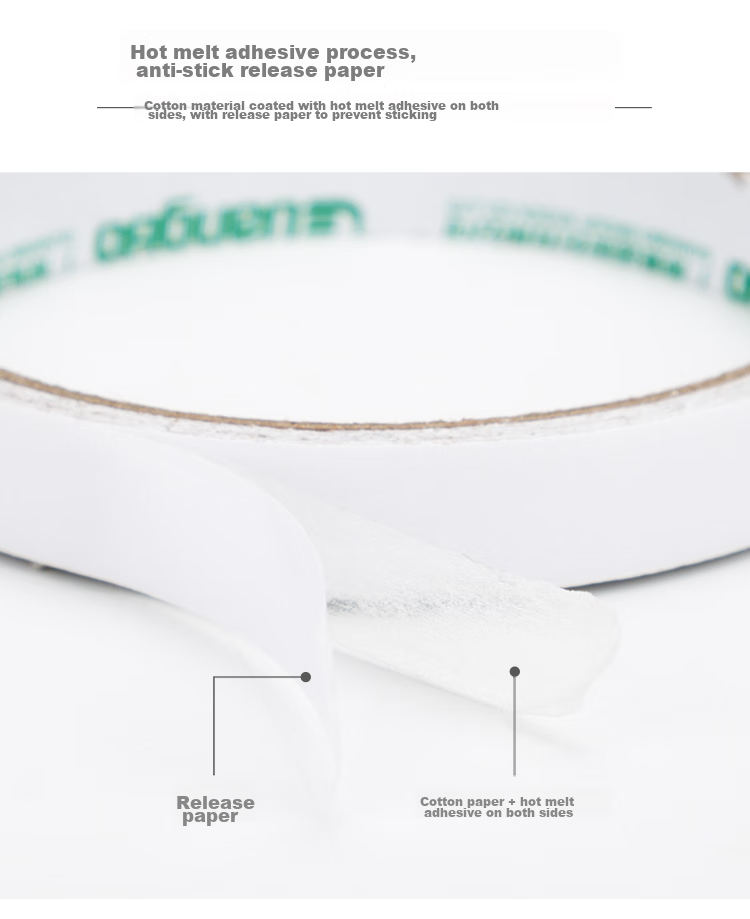 GuangBo High Adhesion, 6 Rolls, 18mm*6y, 5.49 Meters/roll, Double-Sided Tape, Cotton Paper, Office Stationery, SM-3 6