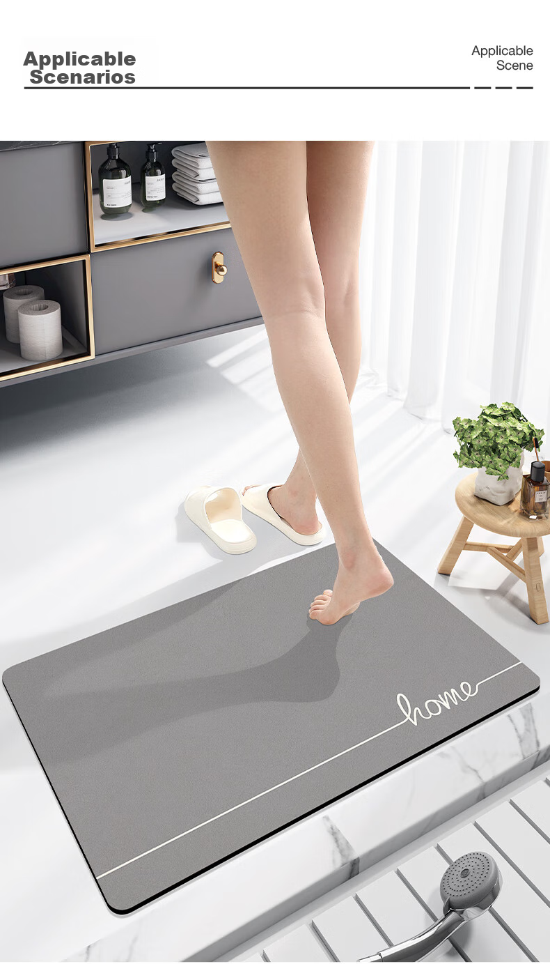Dajiang Bathroom Mat, Absorbent Floor Mat for Washroom And Toilet, Non-Slip Mat for Bathroom, 40x60cm 12