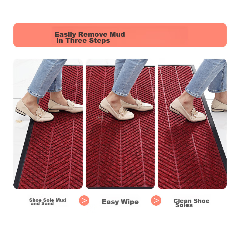 Dajiang Entrance Door Mat, Rubber Doormat, Entrance Carpet, Commercial High-End Mat, Entrance Mat, 80x120cm 6