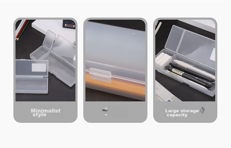 M&G Stationery Transparent Pencil Case, Multifunctional Large Capacity Frosted Storage Box, Crush-Resistant Plastic, Exam Small Size ASB92275 2
