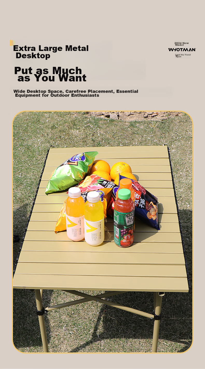 Woteman Outdoor Folding Table And Chair Set, Picnic Camping Lightweight Portable 7-Piece Set for Balcony Fire Pit Tea Brewing Table And Chairs 2