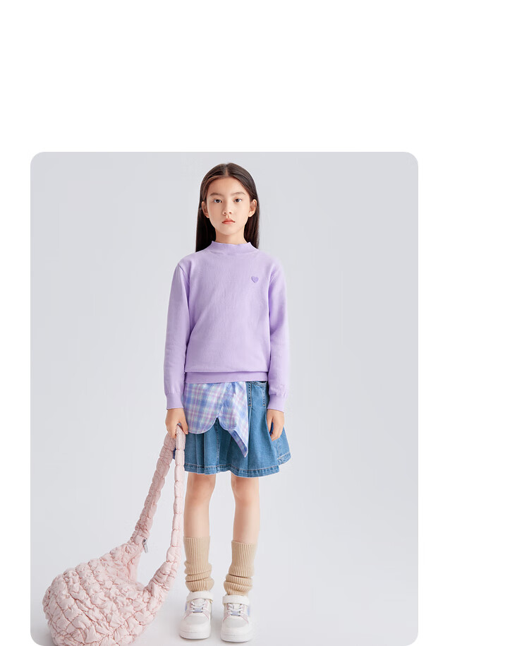 BALABALA Balaone Kids Sweater Girls 2025 Spring Autumn Pullover Knitwear 208325103003 16