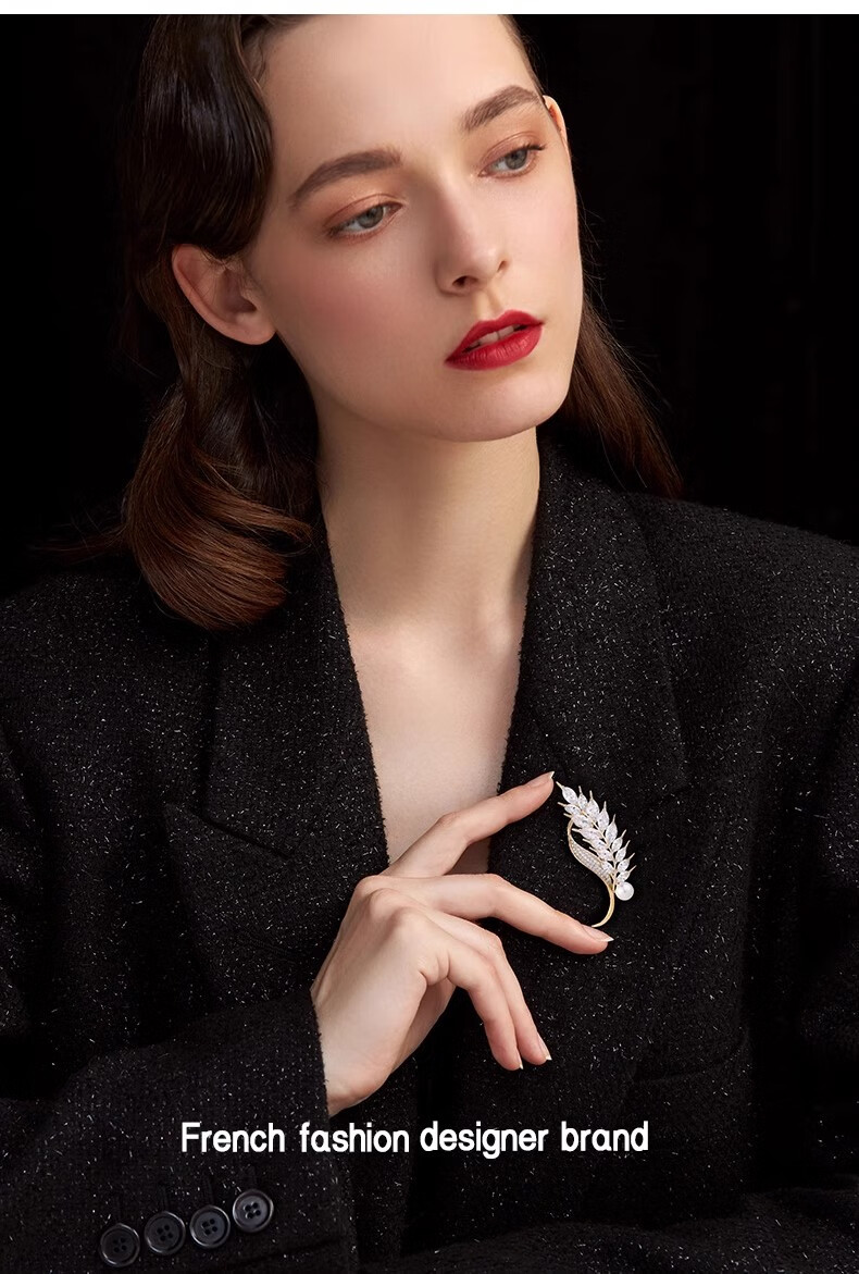 Eternelle French Eternal Wheat Ear Brooch, Elegant And Exquisite Accessory, Luxurious Corsage, High-End Ornament, Birthday Gift 3