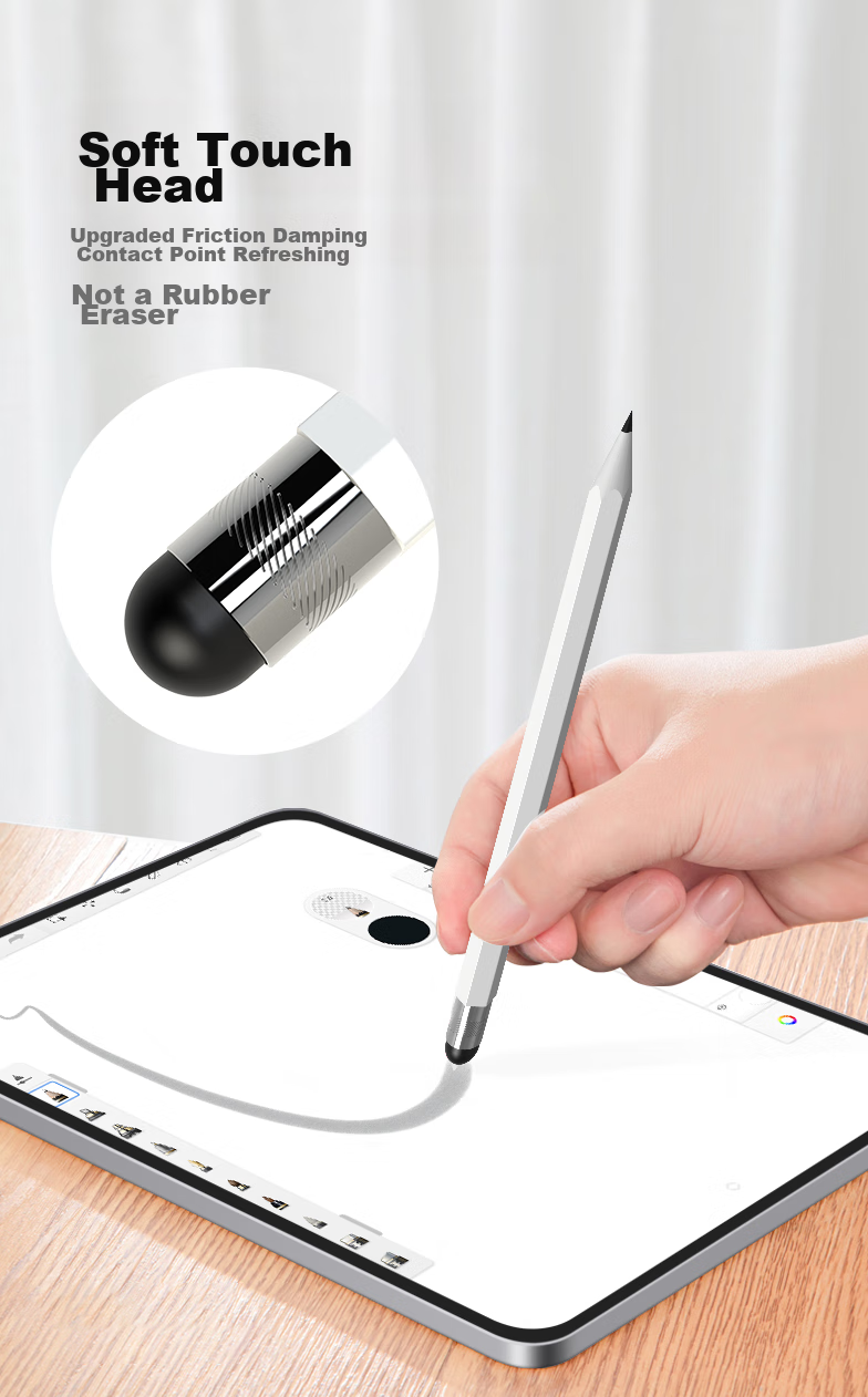 ESCASE Huawei Honor Tablet Stylus, Handwriting And Drawing Pen, Universal for Phones/tablets, Plastic Tip Pen, ES-TP White 5