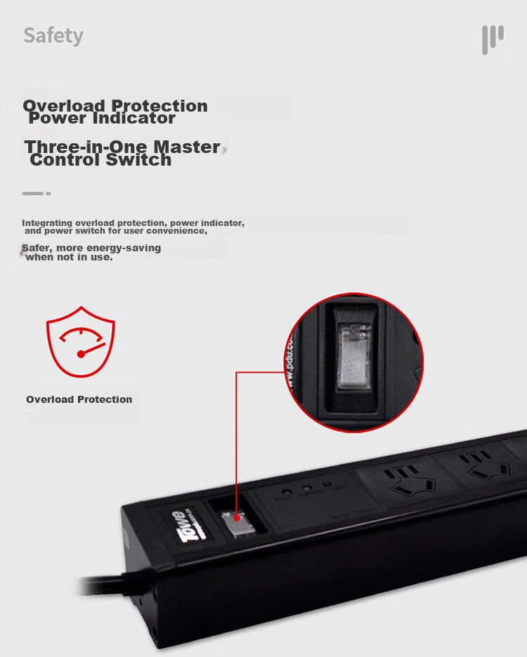 TOWE Economical Lightning Protection Desktop PDU Socket Surge Protector Anti-Surge Aluminum Alloy Shell Power Strip AP-1014S 11