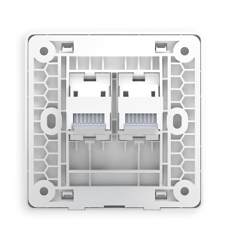 ABB Switch Socket Panel, Yuanchi Series White 86-Type Two-Position Telephone Computer Socket, AO323