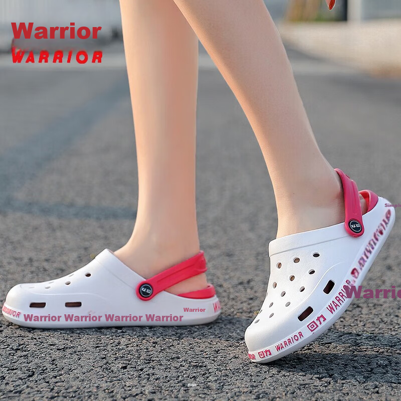 Huili Perforated Shoes, Couple Style, Closed-Toe, All-Season, Indoor And Outdoor Casual Travel, Two-Way Wear, Beach Shoes, Lightweight, Breathable, Comfortable, Durable Sandals, Women's Style HL0119, Pearl White, Size 39