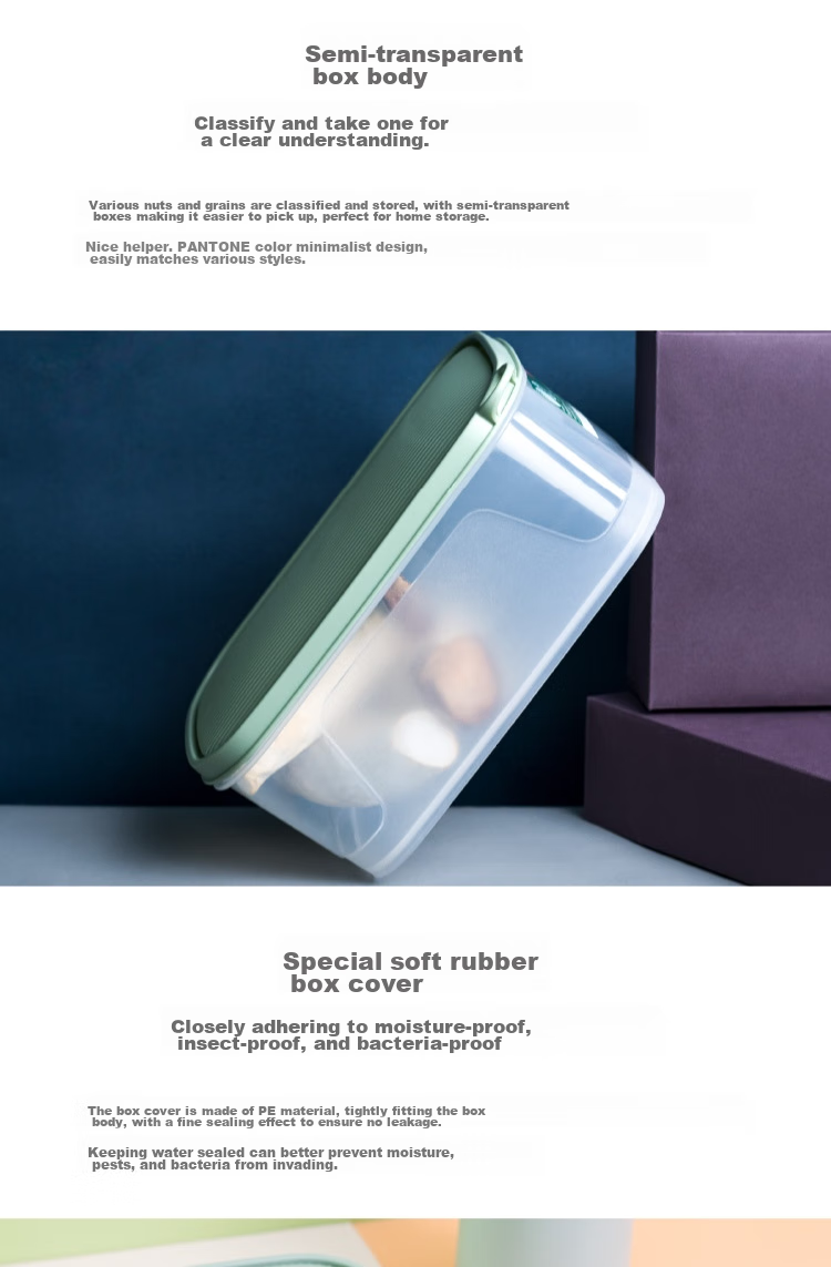 Xitianlong Antibacterial Refrigerator Storage Container, Food-Grade Plastic Sealed Box for Fridge Organization, Vegetable And Fruit Freezer Container, 4.3L 4