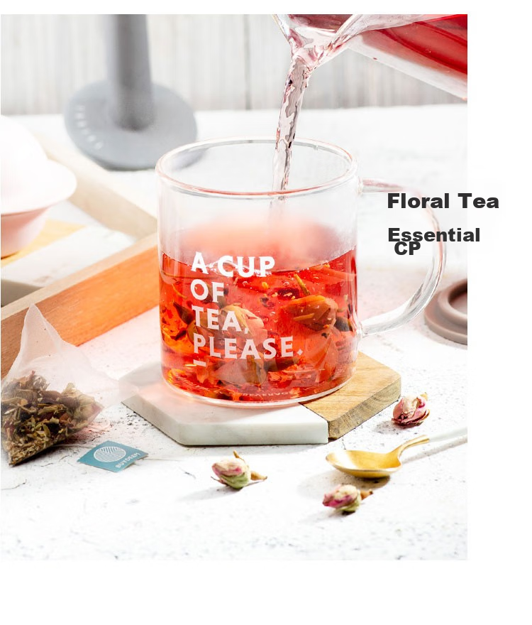 Buydeem Tea Infuser Glass Cup, Office Tea Filter Cup, High Borosilicate Tea Steeping Cup, Gray Feather Color 7
