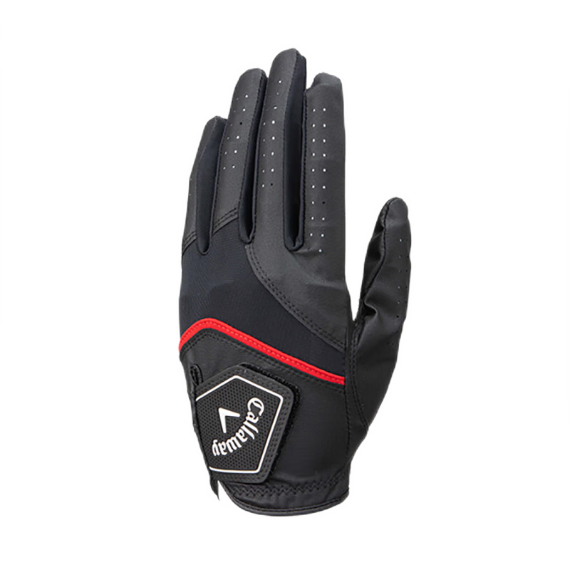 Callaway Golf Glove for Men, WARBIRD Anti-Slip Comfortable Wear-Resistant Sweat-Absorbing Breathable Left Hand Single Glove New Style Black And Red 22