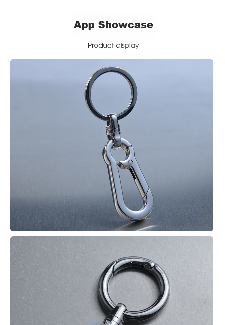 YORA Titanium Alloy Universal Joint Car Keychain Connector, Car Key Chain, Key Ring, 360-Degree Rotating Connector 5