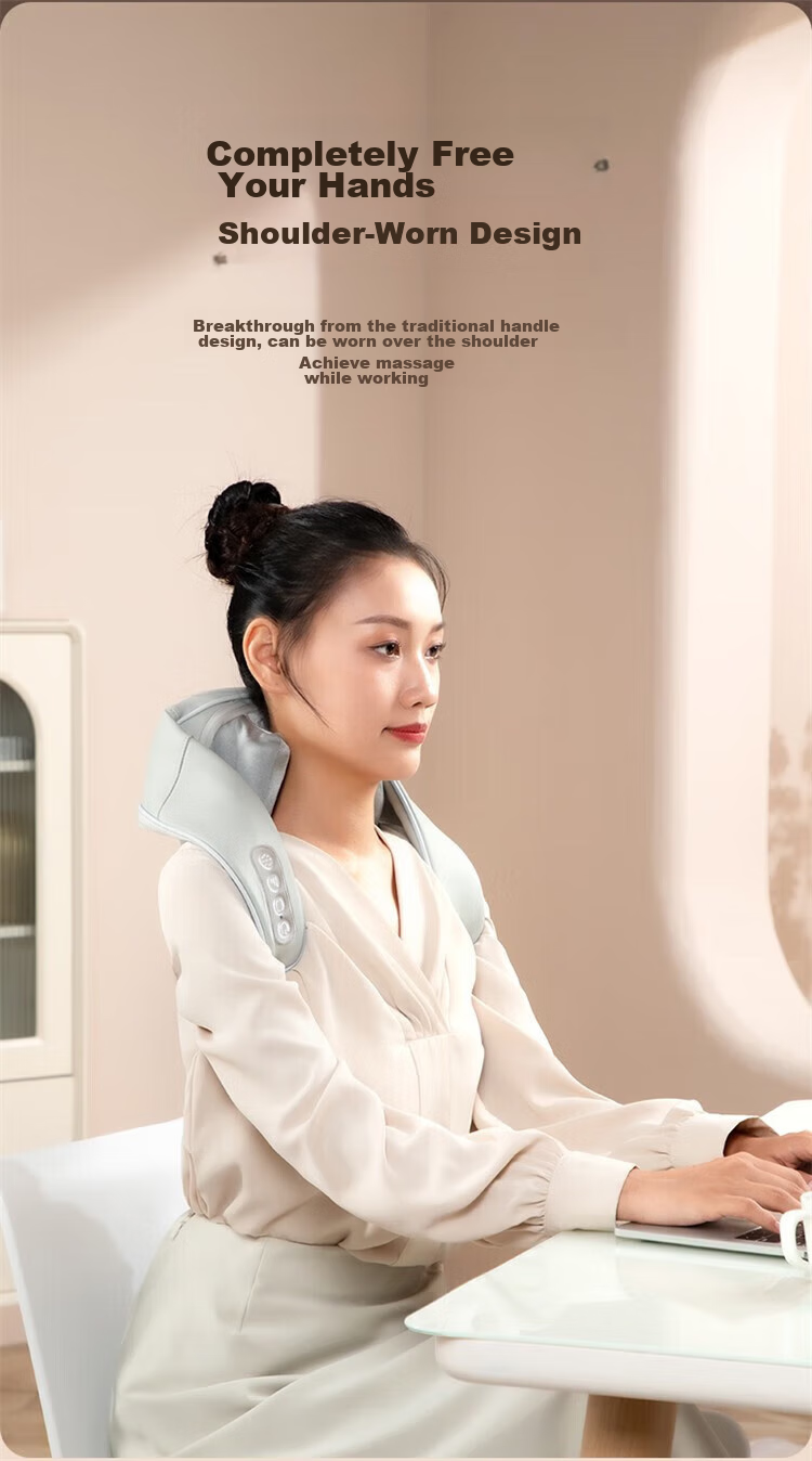 AUX Cervical Massager 05D-807 (Gray Gift Box), Massage Shoulder Wrap, Neck And Shoulder Massager, Trapezius Muscle Massager, Mid-Autumn Festival Gift 9