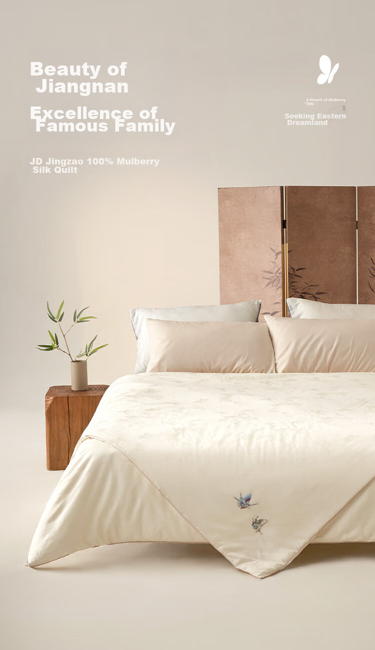JD Original Flowing Light Secret Mulberry Silk Air Conditioning Quilt, 100% Mulberry Silk Summer Quilt, Washable Summer Cool Quilt, Air Conditioning Quilt, 1.5m X 2m 1