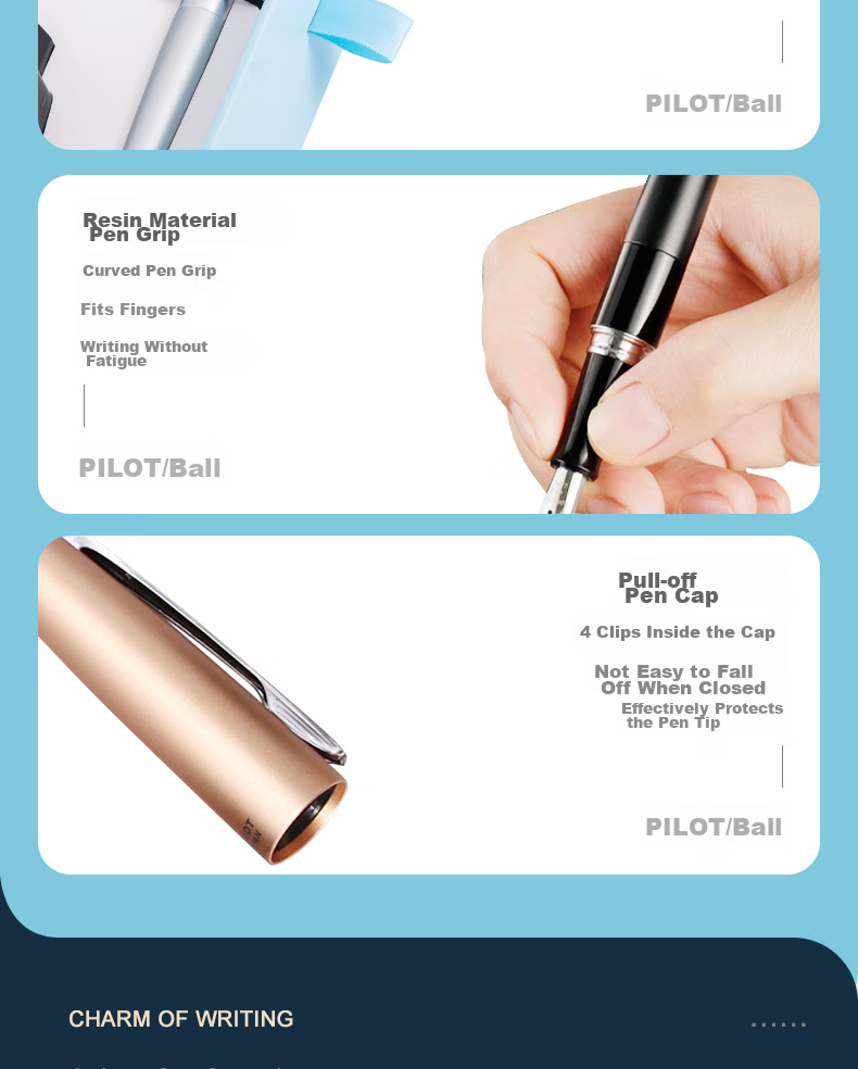 PILOT 88G Fountain Pen, Metal Signature Pen, Ink Metropolitan Series Set, Birthday Gift, FPMR1 Fountain Pen for Students' Calligraphy Practice, Silver Plain Pattern F Nib 5