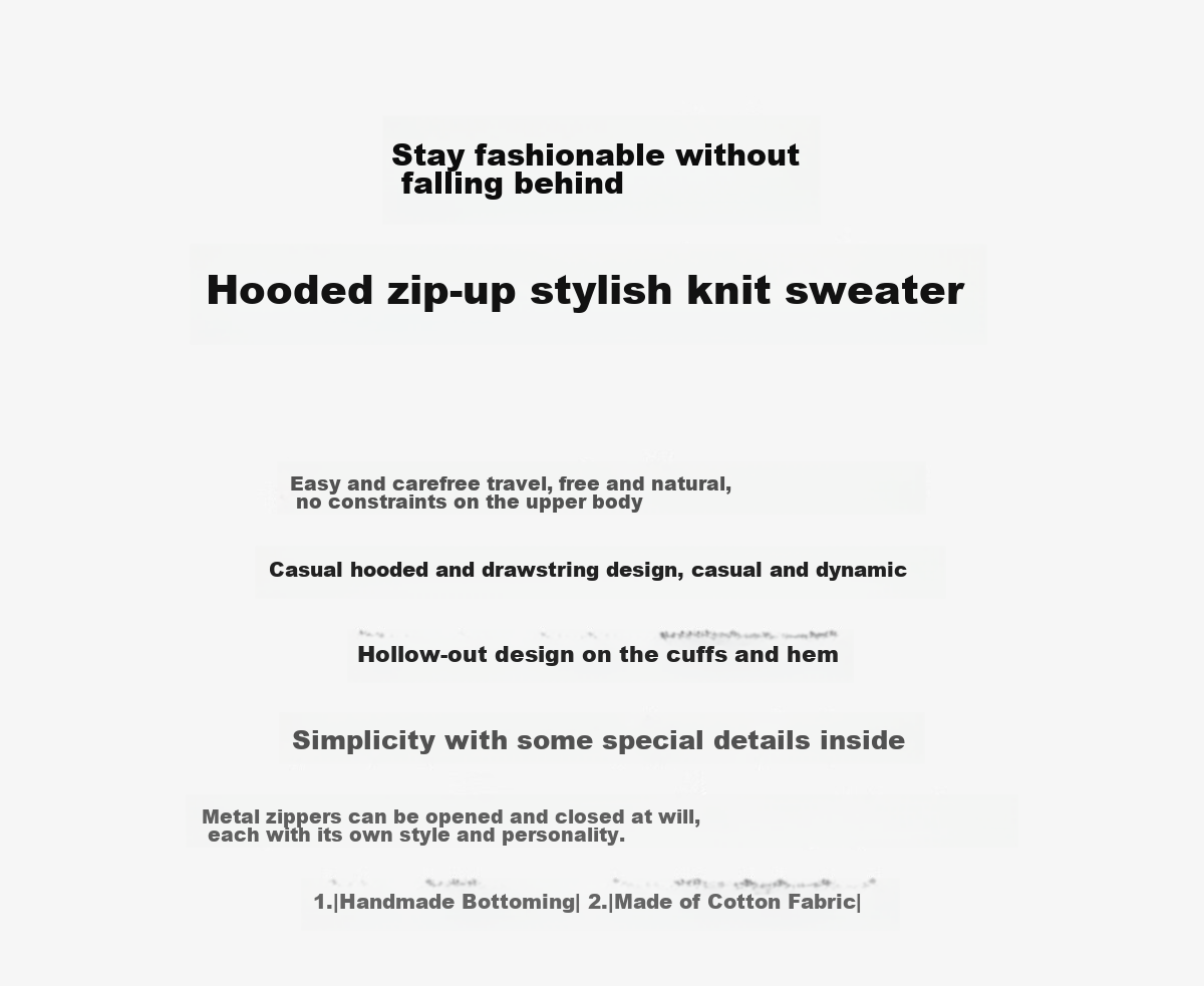 Chushen Women's Hooded Knit Sweater with Drawstring Half-Zip, Fashionable Casual Pullover Top S143Z3012 4